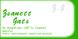 zsanett gats business card